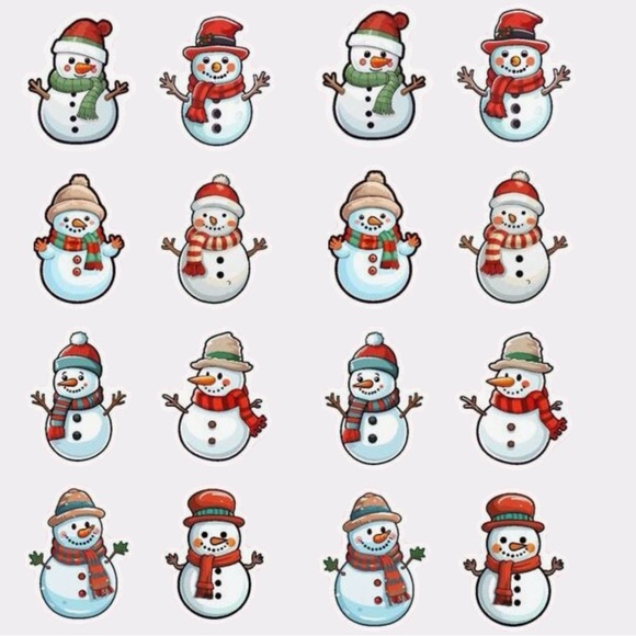 Stickeraft Other - ❄️ 100 Pcs Snowman Stickers Roll – 1 Inch Christmas Holiday Labels Cute Snow ❄️